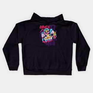 Ramen Ninja Warrior Japanese Art Kids Hoodie